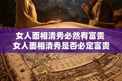 女人面相清秀必然有富贵 女人面相清秀是否必定富贵