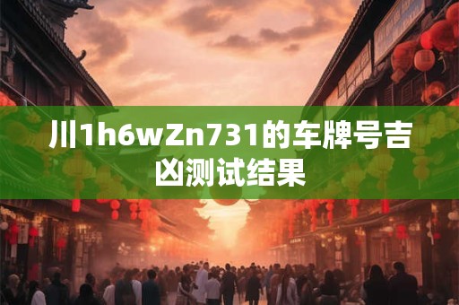 川1h6wZn731的车牌号吉凶测试结果