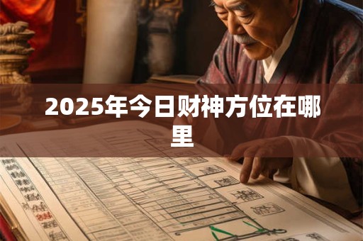 2025年今日财神方位在哪里