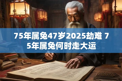 75年属兔47岁2025劫难 75年属兔何时走大运