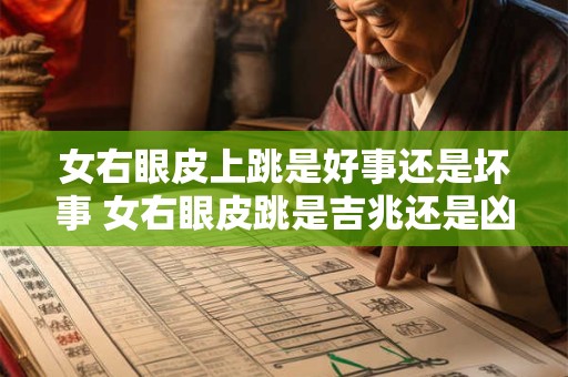 女右眼皮上跳是好事还是坏事 女右眼皮跳是吉兆还是凶兆