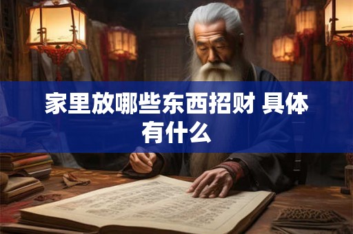 家里放哪些东西招财 具体有什么