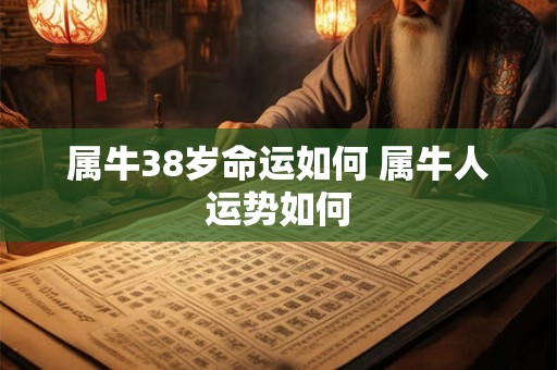 属牛38岁命运如何 属牛人运势如何