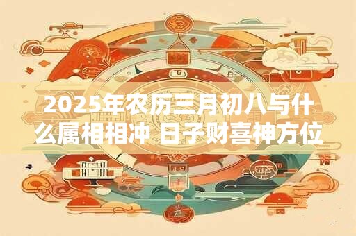 2025年农历三月初八与什么属相相冲 日子财喜神方位