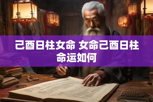 己酉日柱女命 女命己酉日柱命运如何