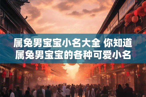 属兔男宝宝小名大全 你知道属兔男宝宝的各种可爱小名吗