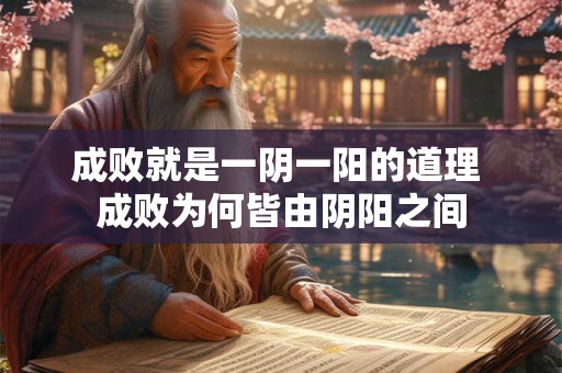 成败就是一阴一阳的道理 成败为何皆由阴阳之间