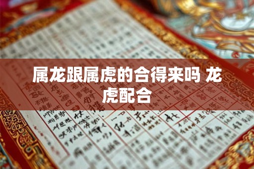 属龙跟属虎的合得来吗 龙虎配合