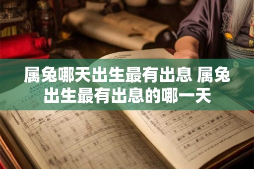 属兔哪天出生最有出息 属兔出生最有出息的哪一天