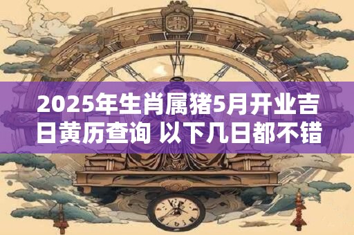 2025年生肖属猪5月开业吉日黄历查询 以下几日都不错