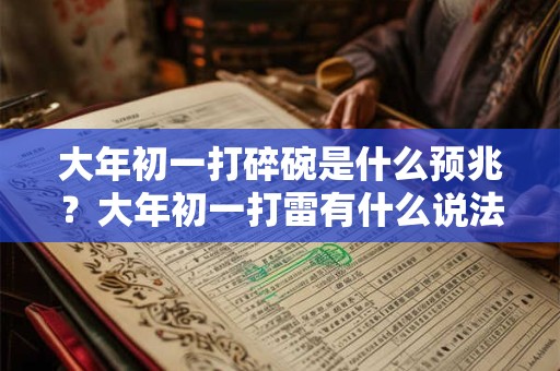 大年初一打碎碗是什么预兆？大年初一打雷有什么说法？