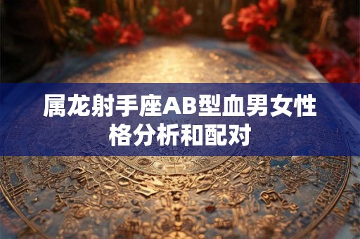 属龙射手座AB型血男女性格分析和配对