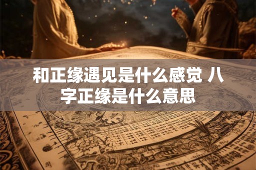 和正缘遇见是什么感觉 八字正缘是什么意思 和正缘遇见是什么感觉 八字正缘是什么意思