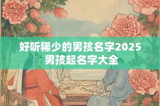 好听稀少的男孩名字2025 男孩起名字大全