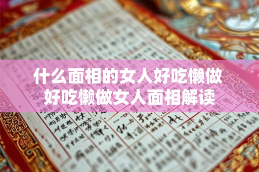 什么面相的女人好吃懒做 好吃懒做女人面相解读
