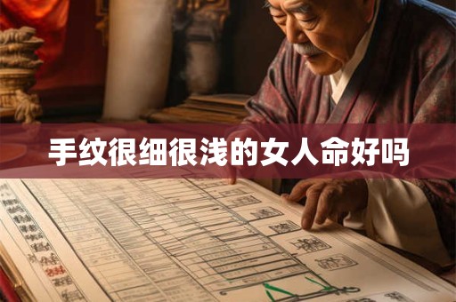 手纹很细很浅的女人命好吗 手纹很细很浅的女人命好吗
