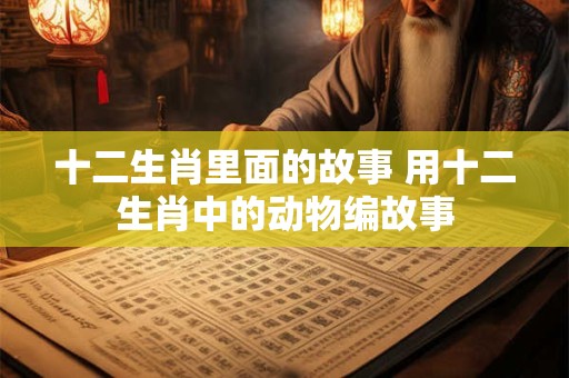 十二生肖里面的故事 用十二生肖中的动物编故事