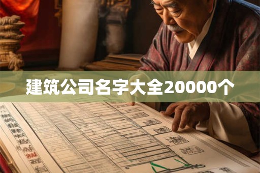 建筑公司名字大全20000个 建筑公司名字大全20000个