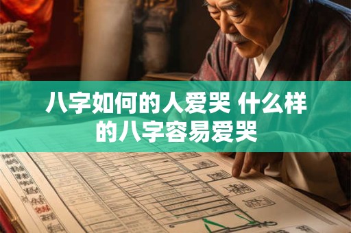 八字如何的人爱哭 什么样的八字容易爱哭
