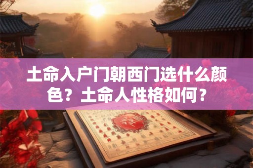 土命入户门朝西门选什么颜色?土命人性格如何? 土命入户门朝西门选什么颜色?土命人性格如何?