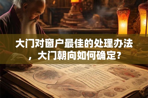 大门对窗户最佳的处理办法，大门朝向如何确定？