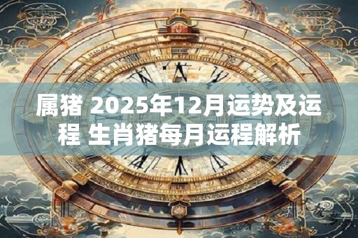 属猪 2025年12月运势及运程 生肖猪每月运程解析