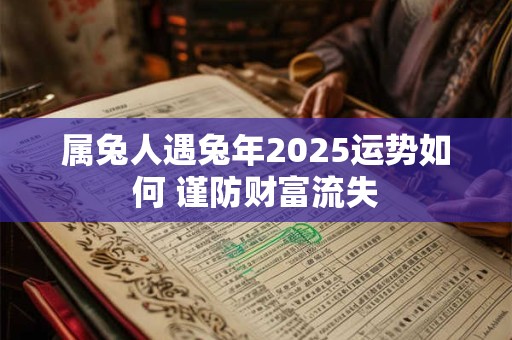 属兔人遇兔年2025运势如何 谨防财富流失