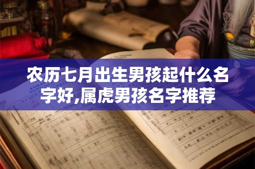 农历七月出生男孩起什么名字好,属虎男孩名字推荐