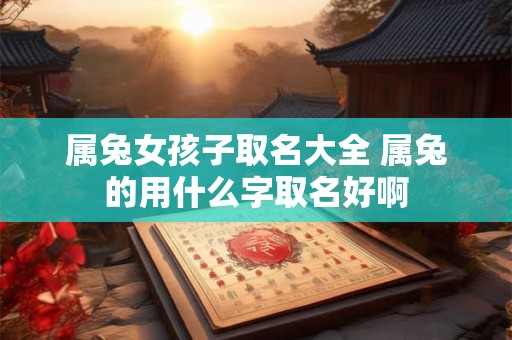 属兔女孩子取名大全 属兔的用什么字取名好啊