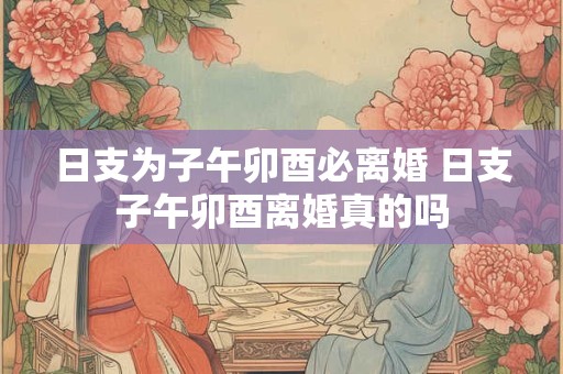 日支为子午卯酉必离婚 日支子午卯酉离婚真的吗