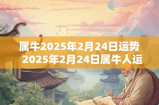 属牛2025年2月24日运势  2025年2月24日属牛人运势详解 属牛2025年2月24日运势  2025年2月24日属牛人运势详解