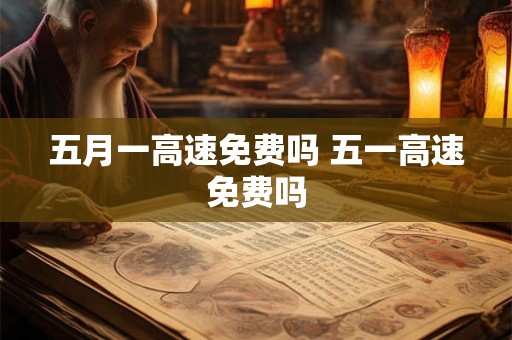 五月一高速免费吗 五一高速免费吗