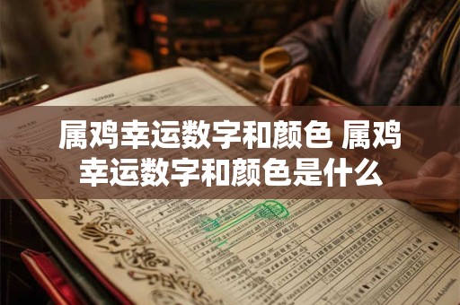属鸡幸运数字和颜色 属鸡幸运数字和颜色是什么