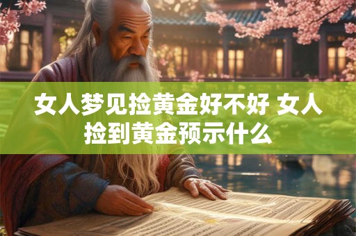 女人梦见捡黄金好不好 女人捡到黄金预示什么