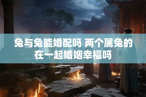 兔与兔能婚配吗 两个属兔的在一起婚姻幸福吗