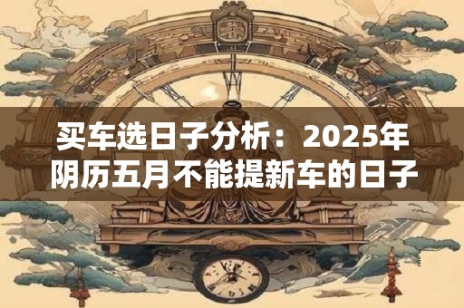 买车选日子分析：2025年阴历五月不能提新车的日子有几天