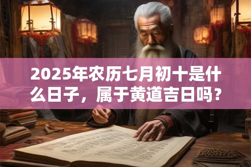 2025年农历七月初十是什么日子，属于黄道吉日吗？