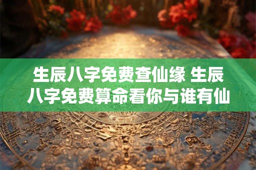 生辰八字免费查仙缘 生辰八字免费算命看你与谁有仙缘