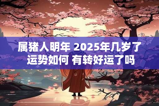 属猪人明年 2025年几岁了 运势如何 有转好运了吗