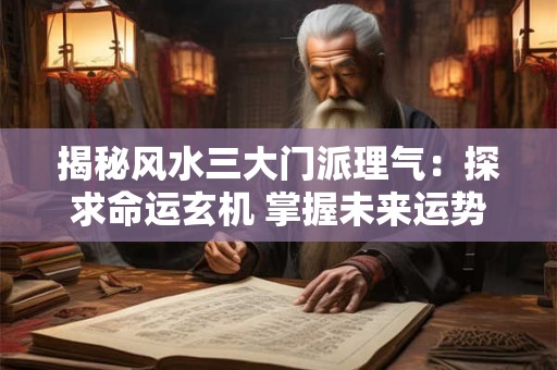 揭秘风水三大门派理气：探求命运玄机 掌握未来运势！