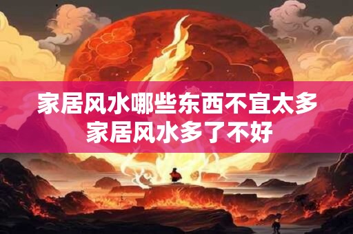 家居风水哪些东西不宜太多 家居风水多了不好