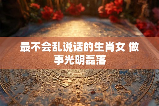 最不会乱说话的生肖女 做事光明磊落
