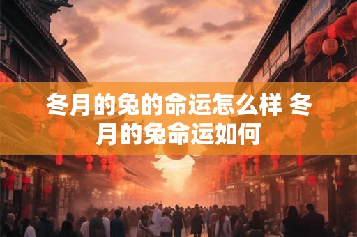 冬月的兔的命运怎么样 冬月的兔命运如何