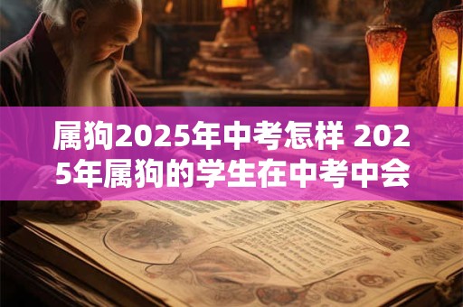 属狗2025年中考怎样 2025年属狗的学生在中考中会受到什么影响
