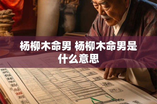 杨柳木命男 杨柳木命男是什么意思