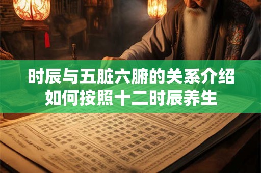 时辰与五脏六腑的关系介绍如何按照十二时辰养生