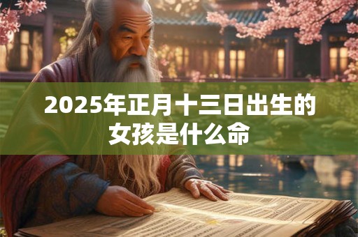 2025年正月十三日出生的女孩是什么命