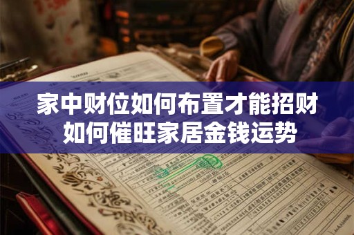 家中财位如何布置才能招财 如何催旺家居金钱运势