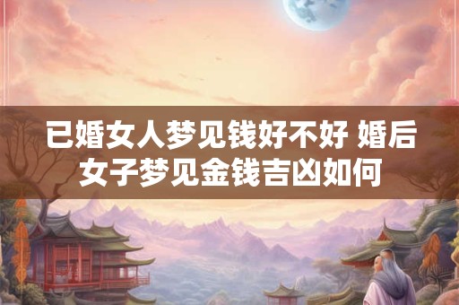 已婚女人梦见钱好不好 婚后女子梦见金钱吉凶如何