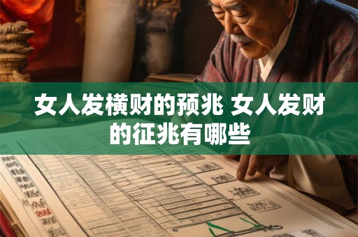 女人发横财的预兆 女人发财的征兆有哪些